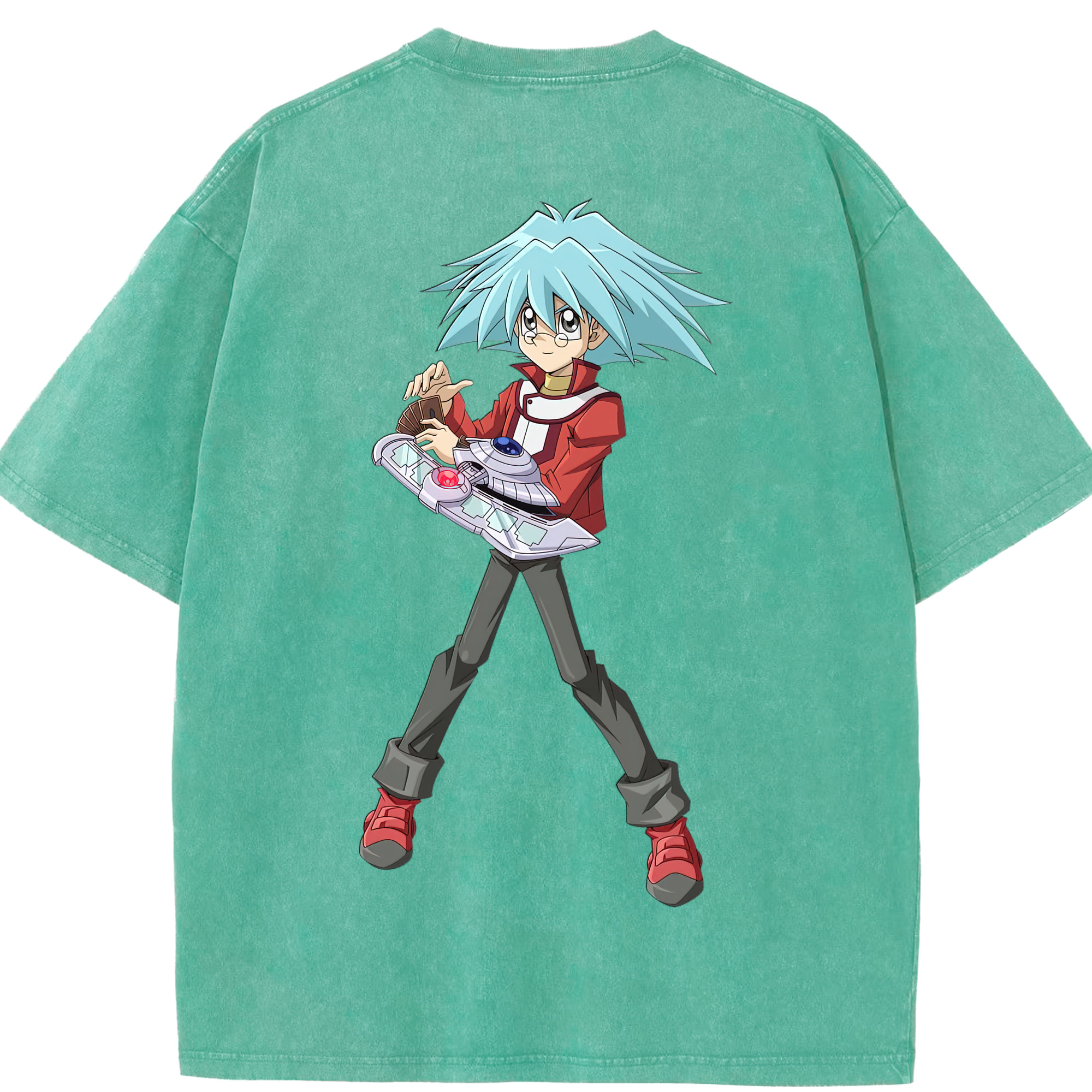 （画像用） 遊☆戯☆王 Yu-Gi-Oh! 綿100% ヴィンテージ風 半袖Tシャツ（背面プリント）